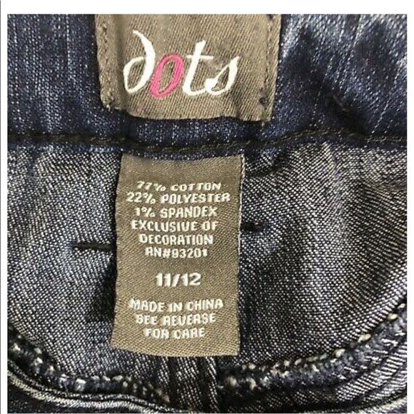 DOTS Juniors Straight Leg Jeans Size 11/12 - Picture 6 of 8